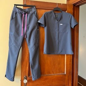 Figs night sky scrub set small regular high waist Yola and small Catarina